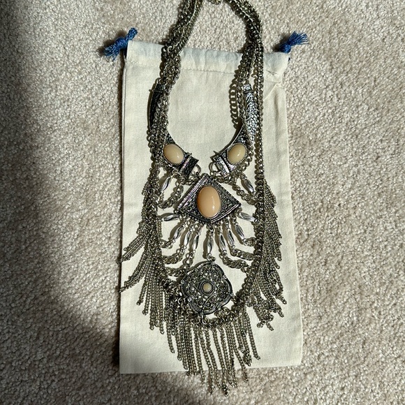 Bohemian statement silver necklace - Picture 1 of 3